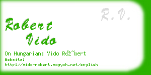 robert vido business card